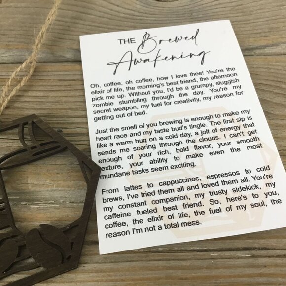 Coffee The Brewed Awakening Story Card Ornament - Picture 3 of 5